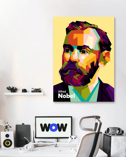 Alfred Nobel trend pop art - @Mirupop_06