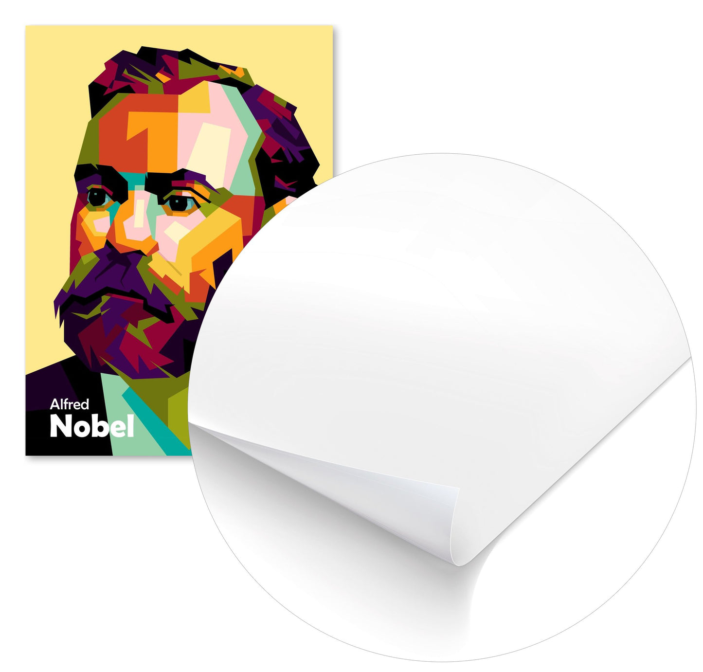 Alfred Nobel trend pop art - @Mirupop_06