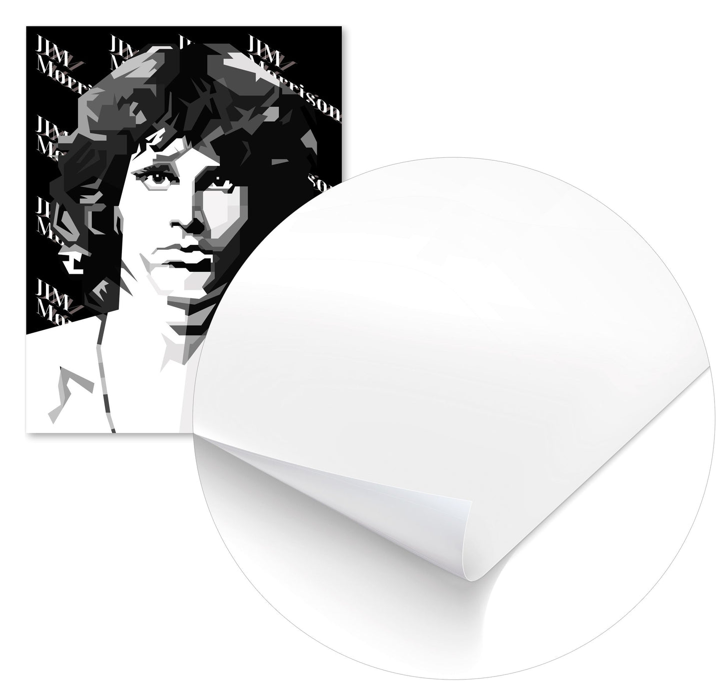 Jim Morrison Black White - @Artkreator