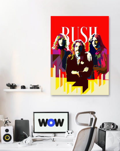 RUSH Classic Rock Pop Art WPAP - @Artkreator