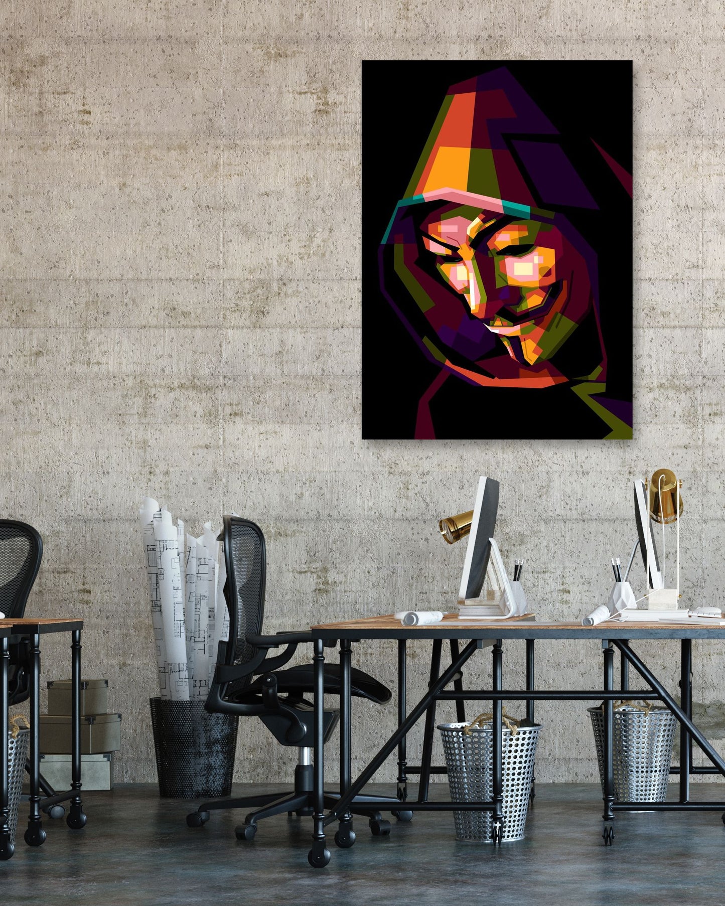 Anonymous vendetta in wpap pop art - @Mirupop_06