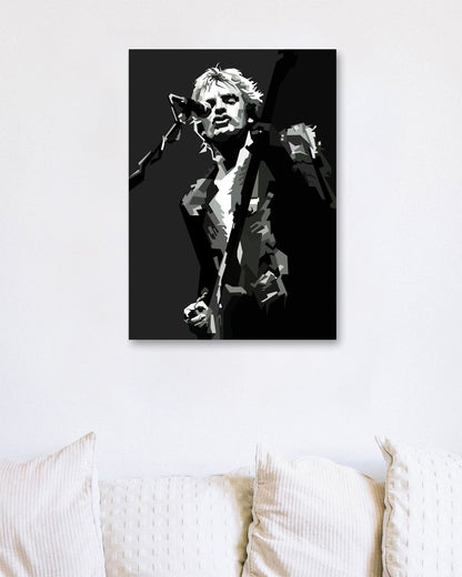 Sting Police Black White Portrait - @Artkreator