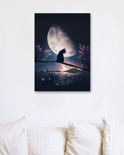 Cat, Stars and Moon - @AdamCousins