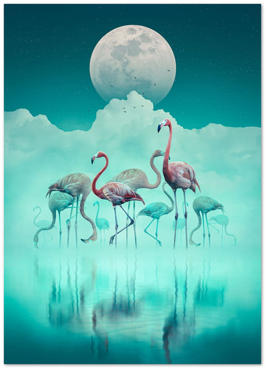 Flamingos in the Mist - @AdamCousins