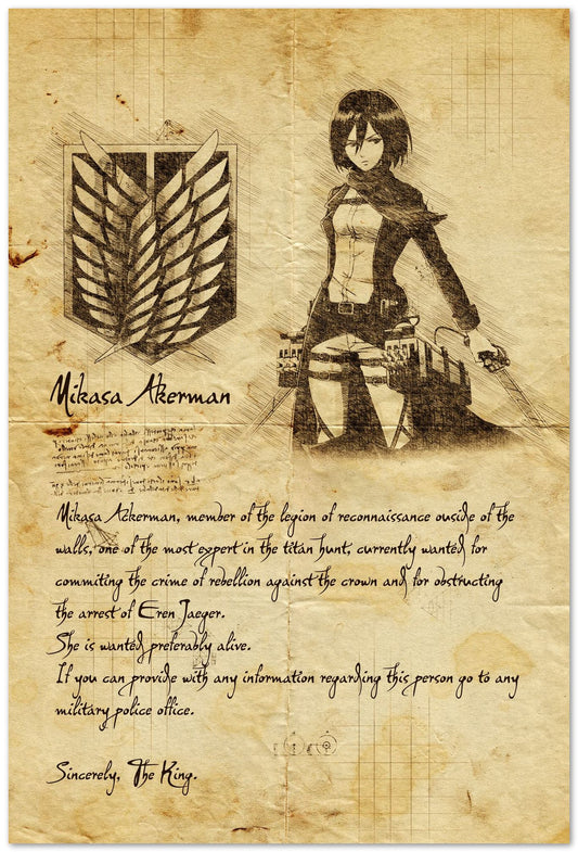 Wanted Mikasa - @FreakCreator