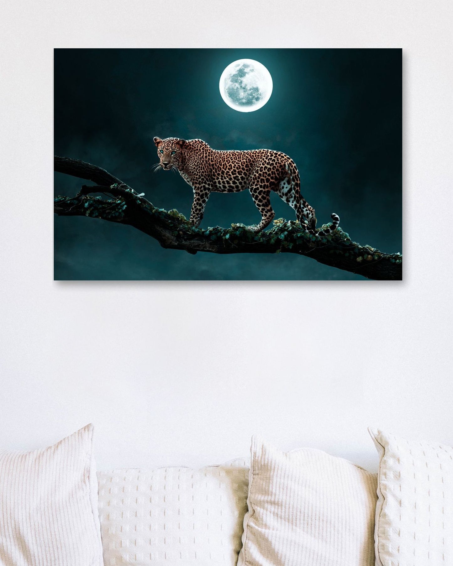 Leopard at Moon Night - @SaurabhDesigns