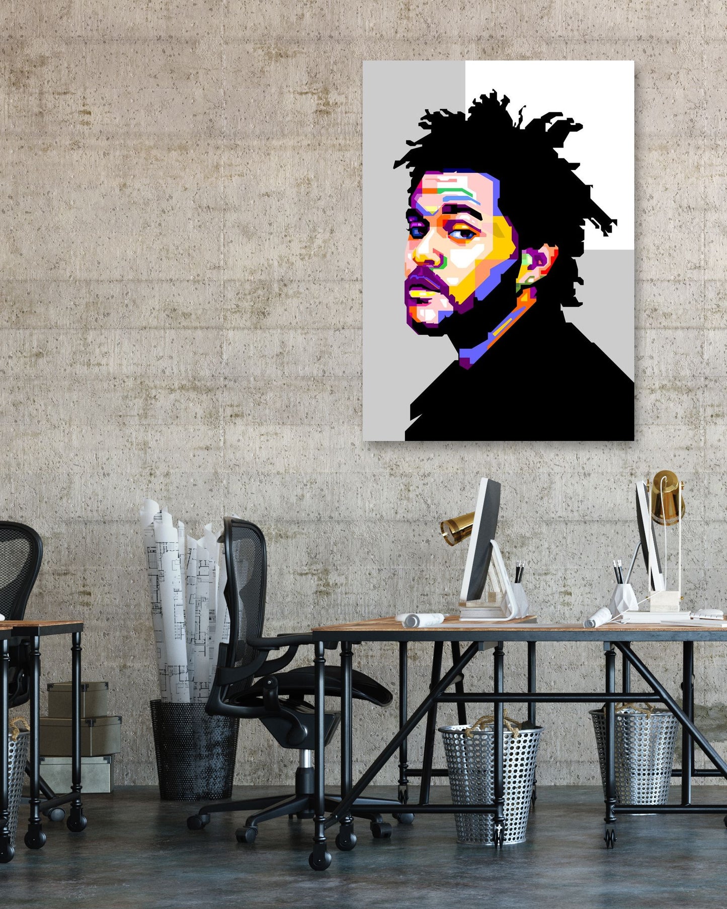 The Weeknd WPAP Soft Grey BG - @WPAPbyiant