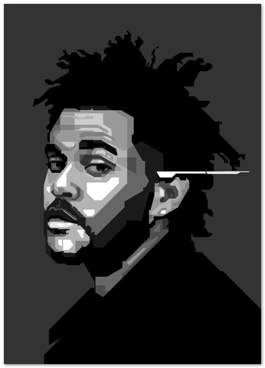 The Weeknd in Monochrome Art - @WPAPbyiant