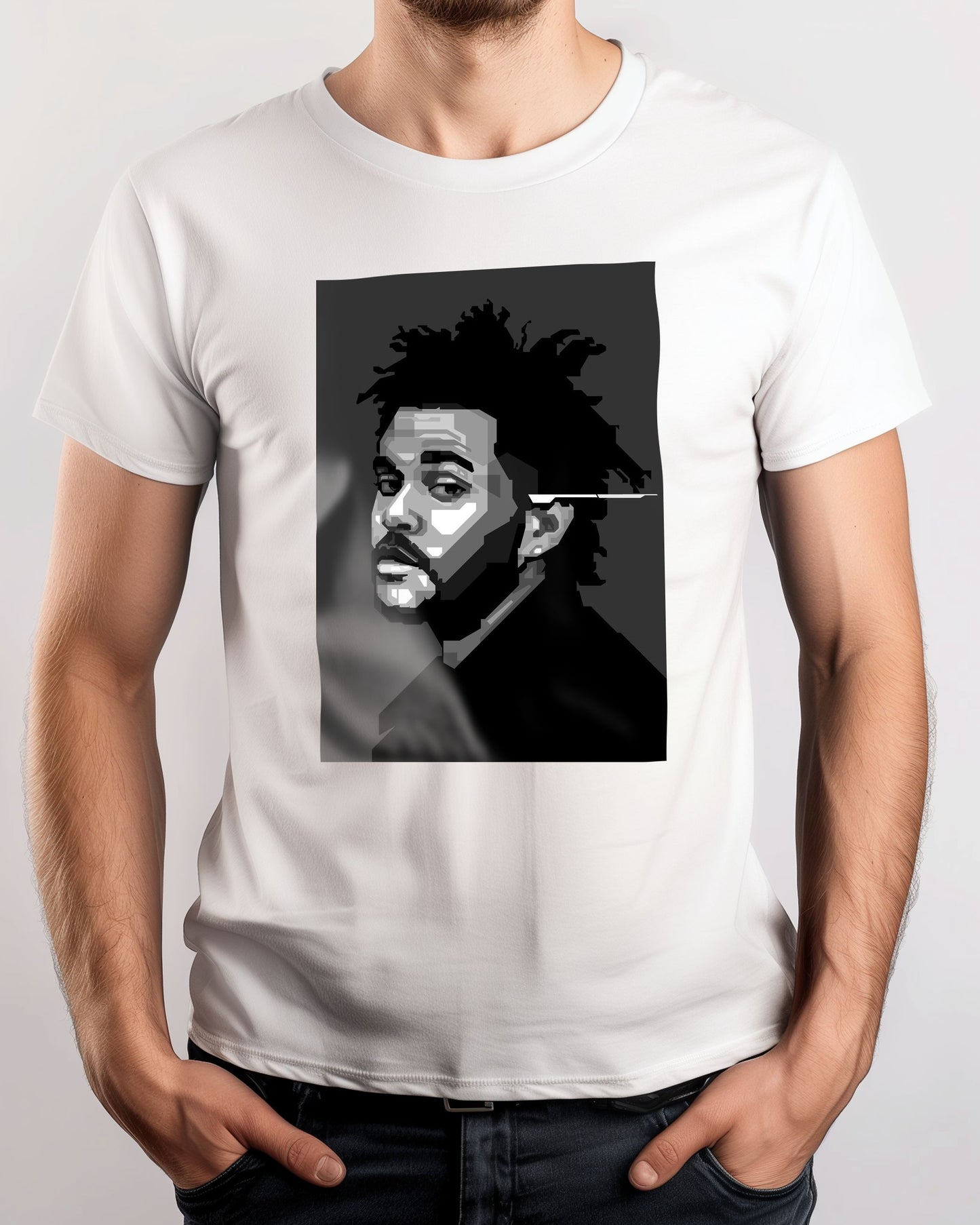 The Weeknd in Monochrome Art - @WPAPbyiant