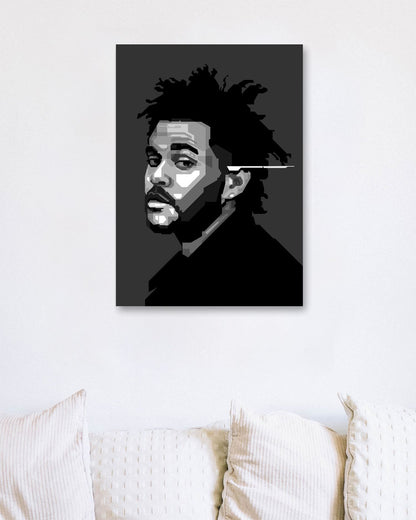 The Weeknd in Monochrome Art - @WPAPbyiant