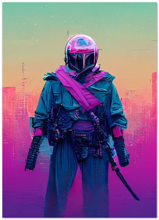 Bounty hunter vapor wave colorful - @SanDee15