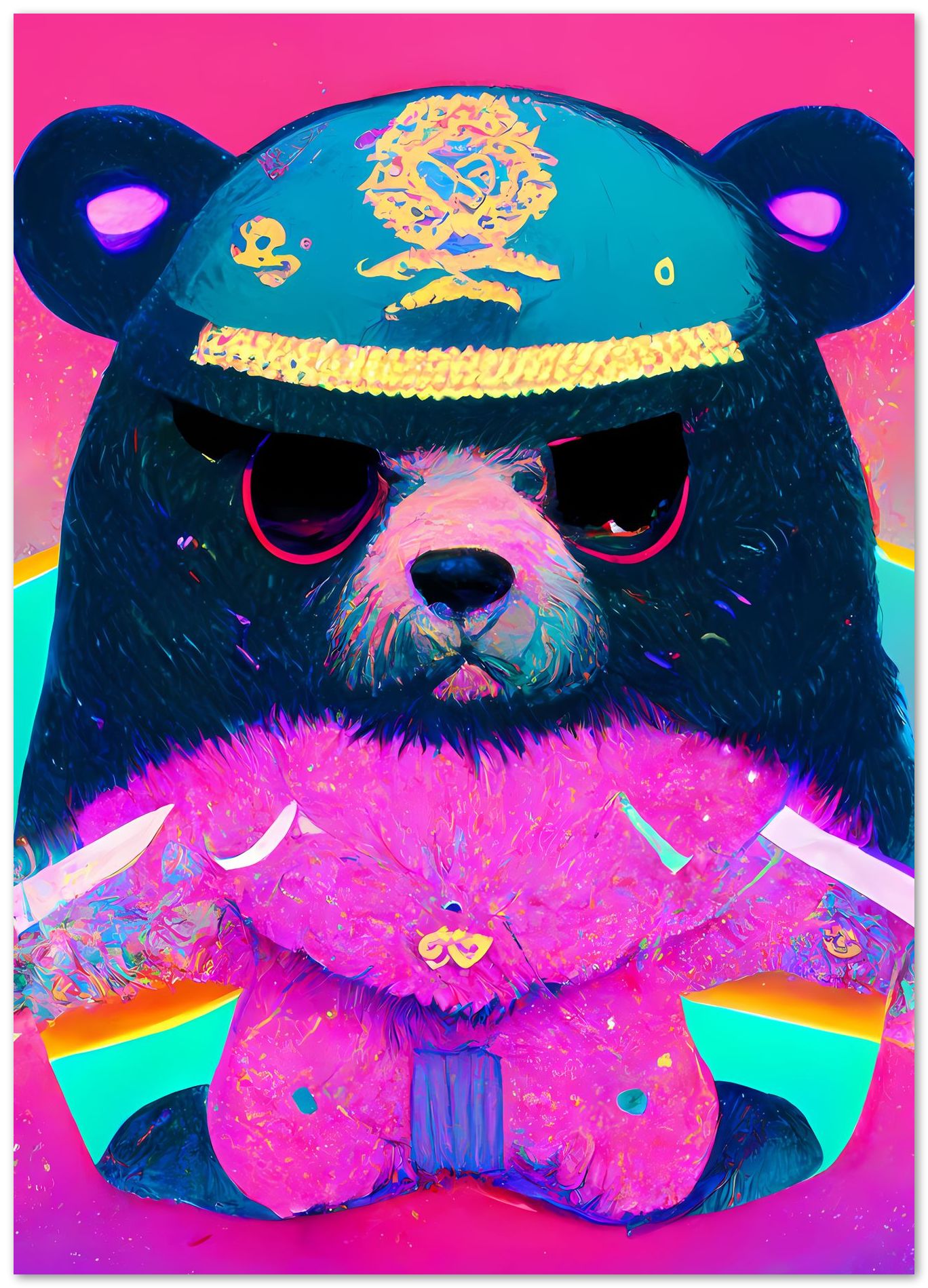 Gangster panda bear vapor wave - @SanDee15