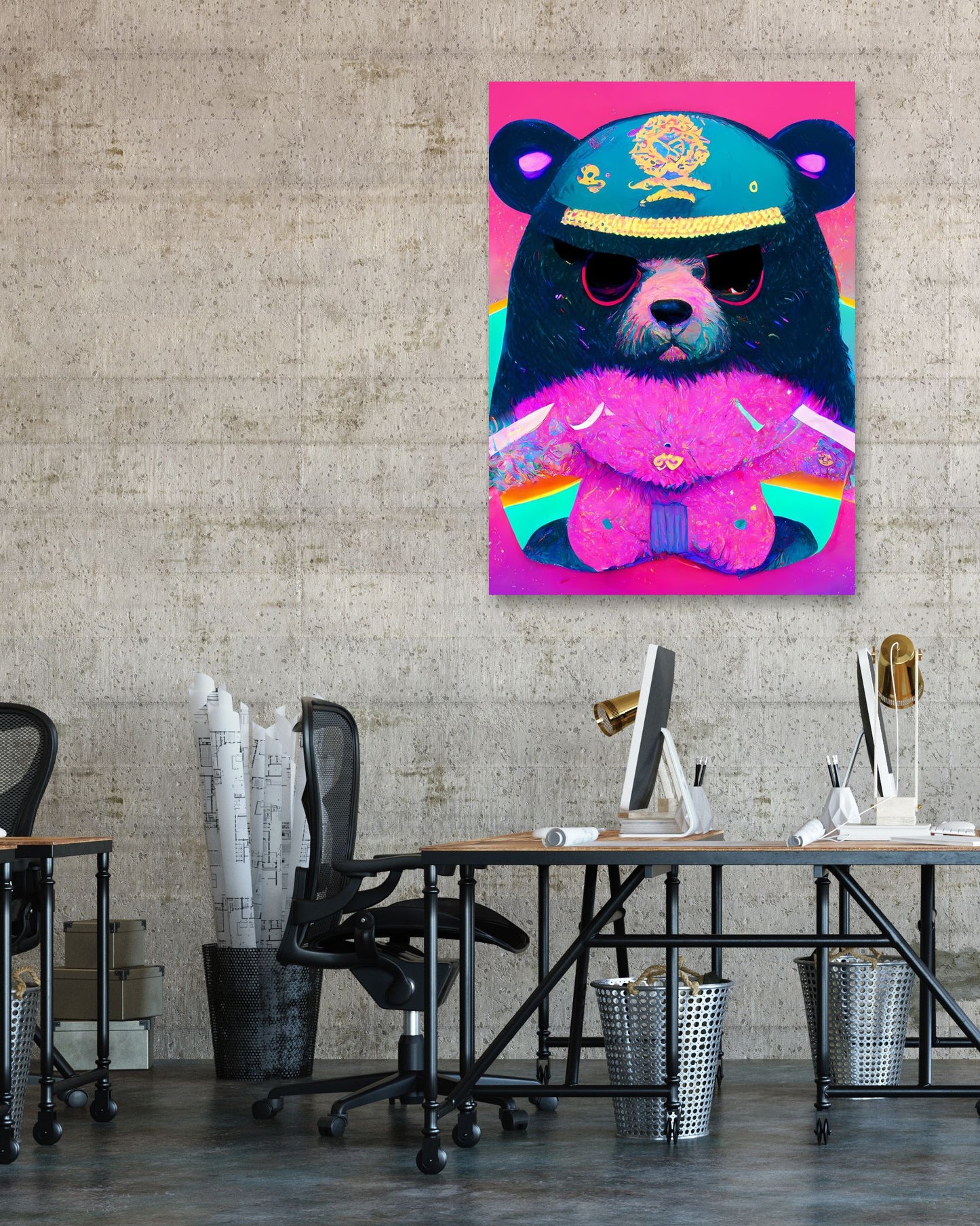 Gangster panda bear vapor wave - @SanDee15