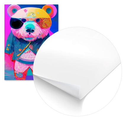 Panda bear vapor wave colorful - @SanDee15