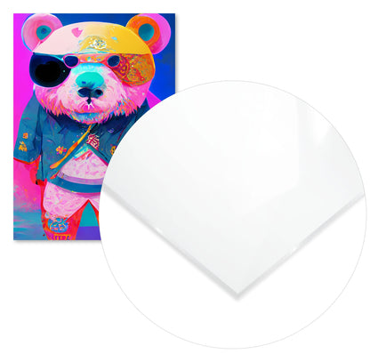 Panda bear vapor wave colorful - @SanDee15