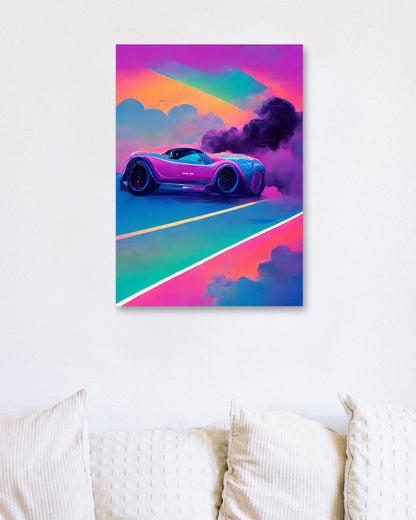 Car vapor wave - @SanDee15