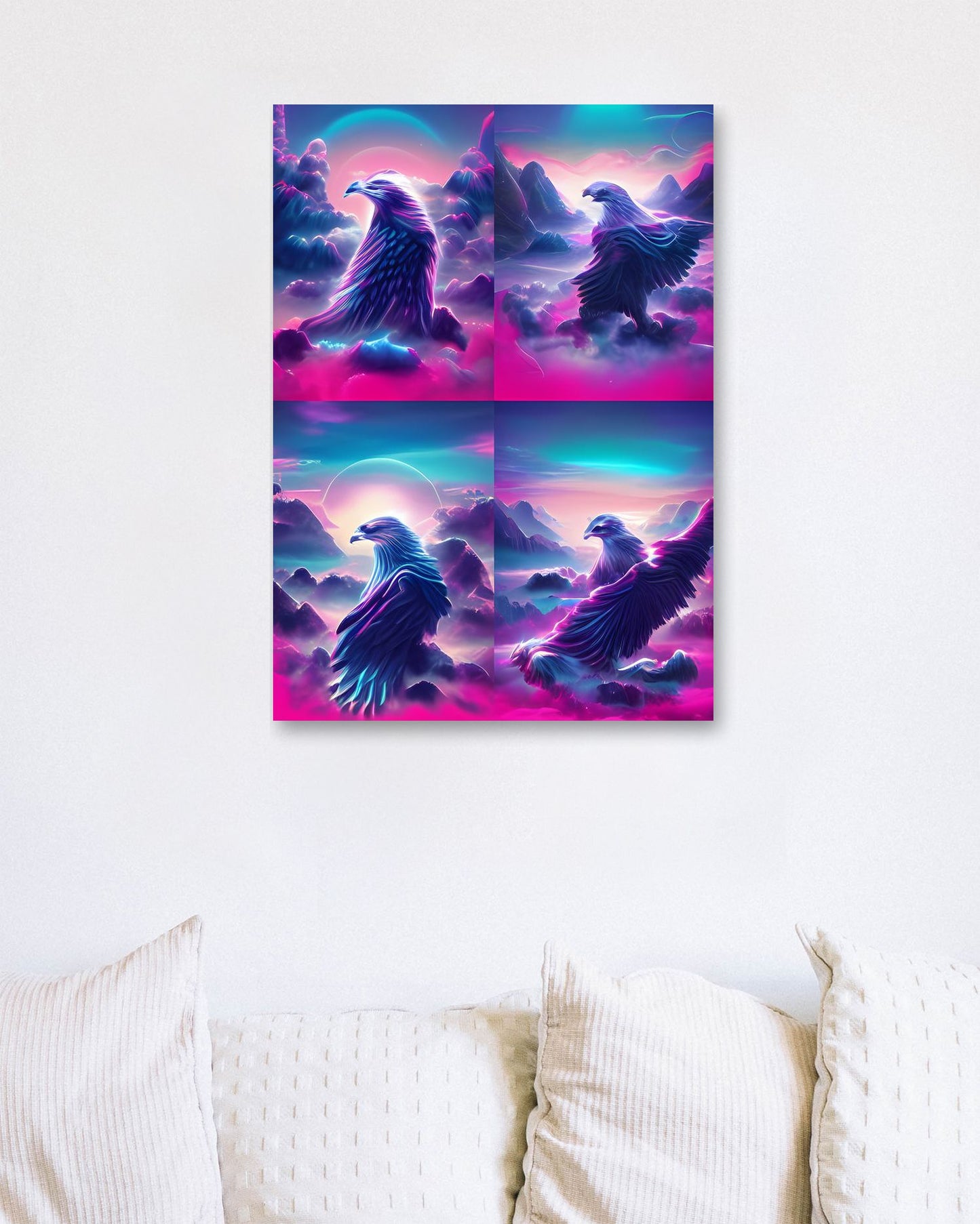 Eagle fantasy vapor wave colorful - @SanDee15