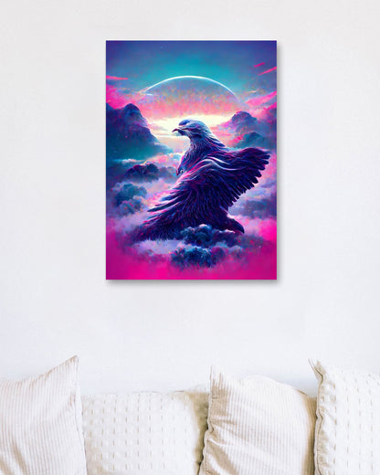 vapor wave animal eagle - @SanDee15