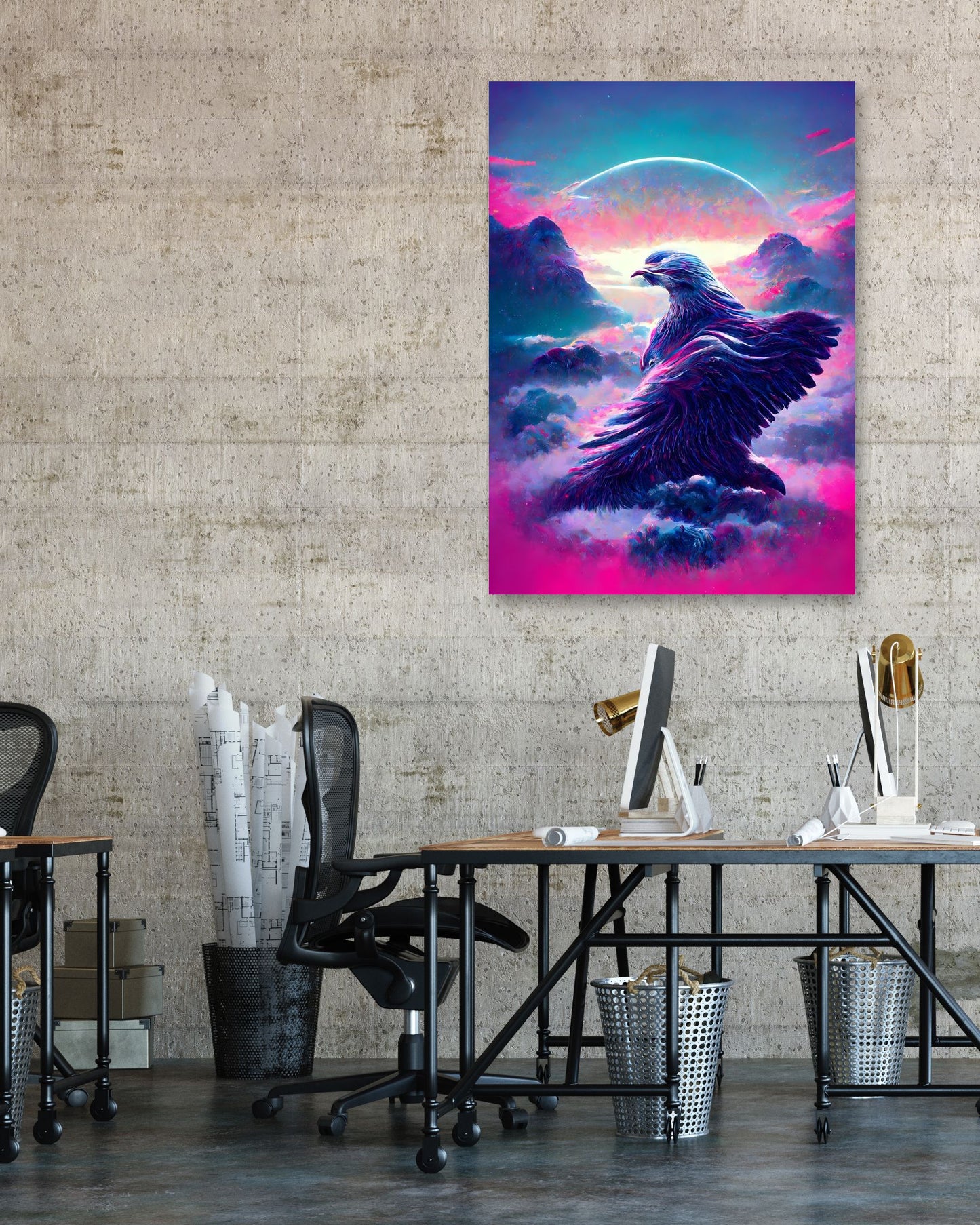 vapor wave animal eagle - @SanDee15