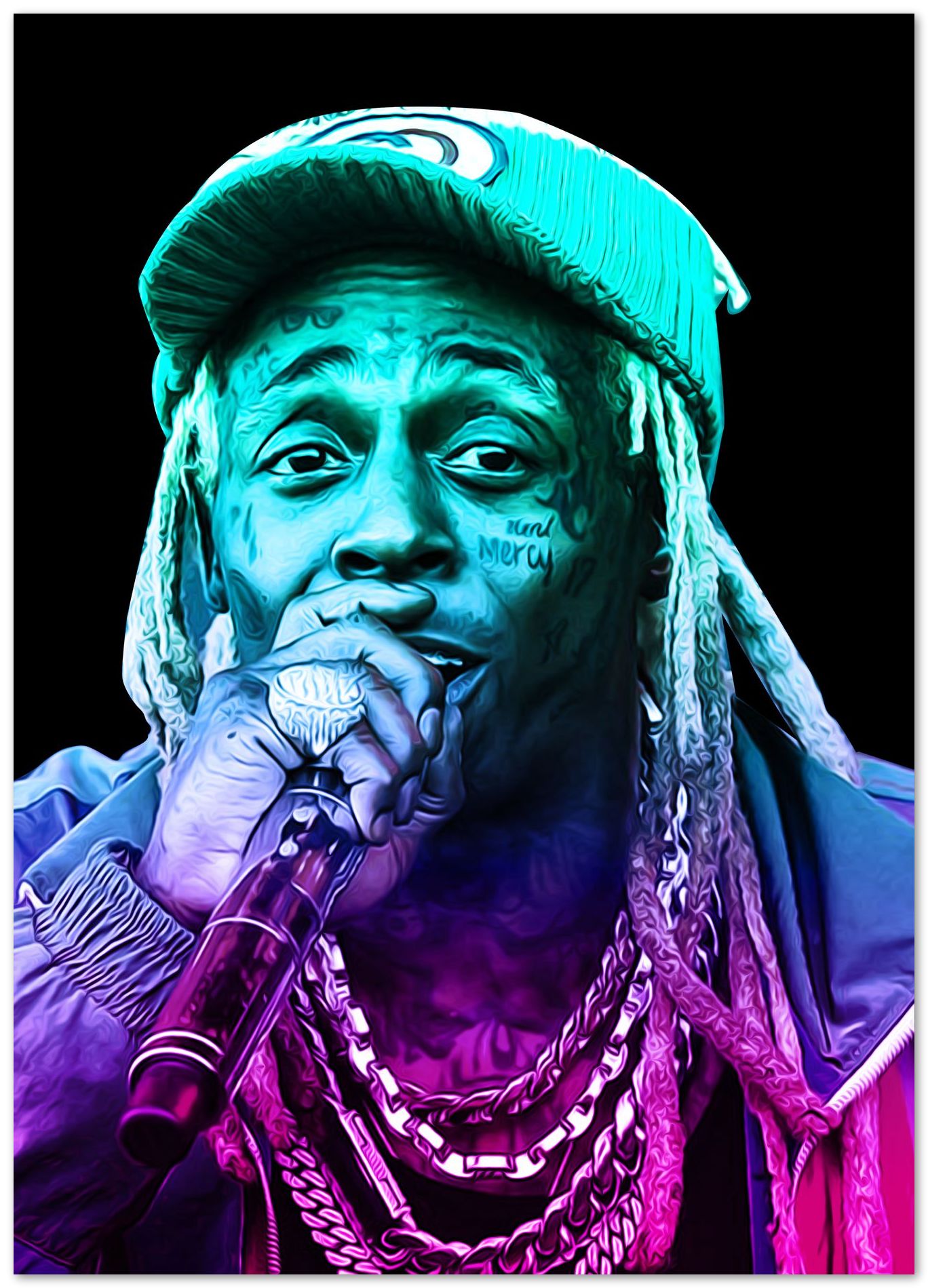 Lil Wayne colorful - @SanDee15