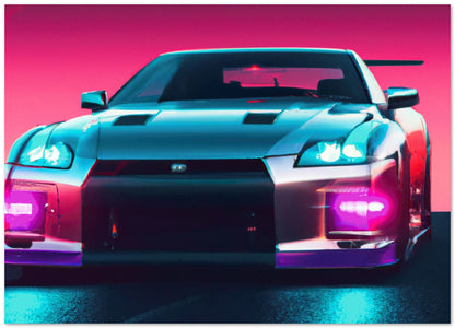 Nissan GT-R Synthwave  - @MyKido