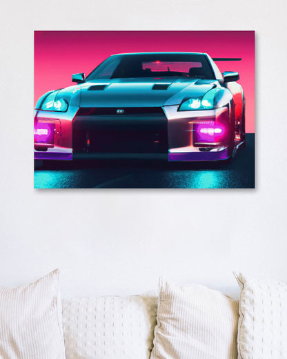 Nissan GT-R Synthwave  - @MyKido