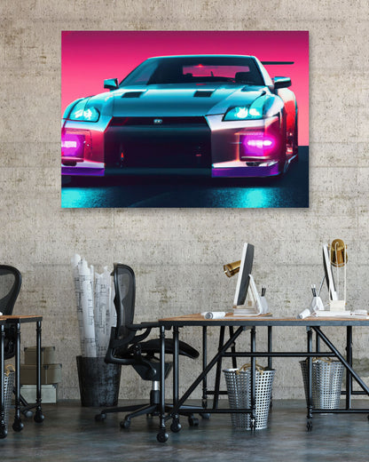 Nissan GT-R Synthwave  - @MyKido