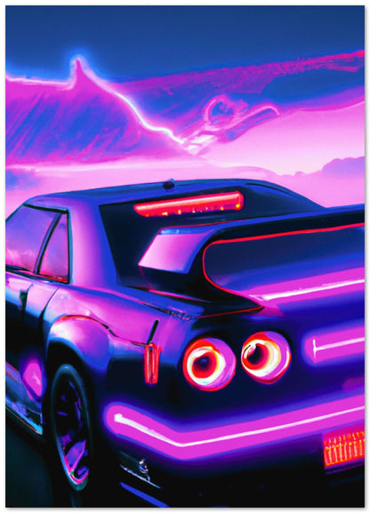 Nissan Synthwave Car  - @MyKido