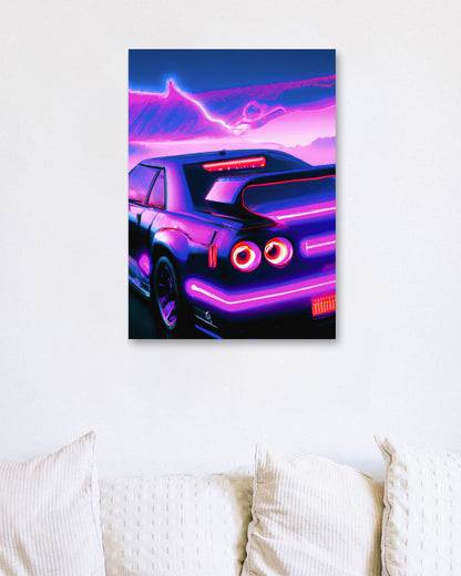 Nissan Synthwave Car  - @MyKido