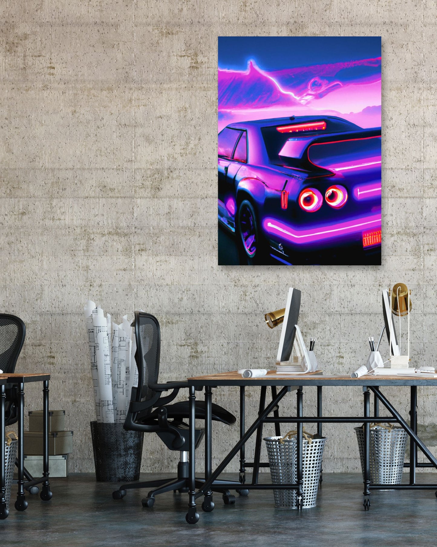 Nissan Synthwave Car  - @MyKido