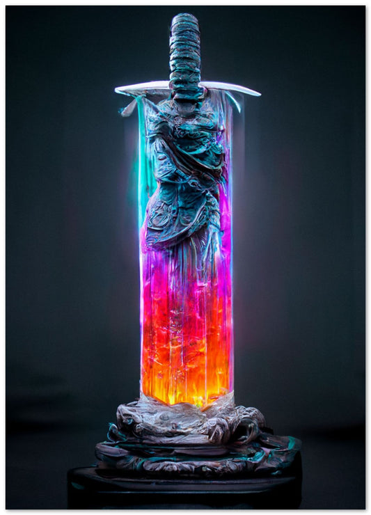 Benjigame Neon Katana Statue  - @AzlanXavier