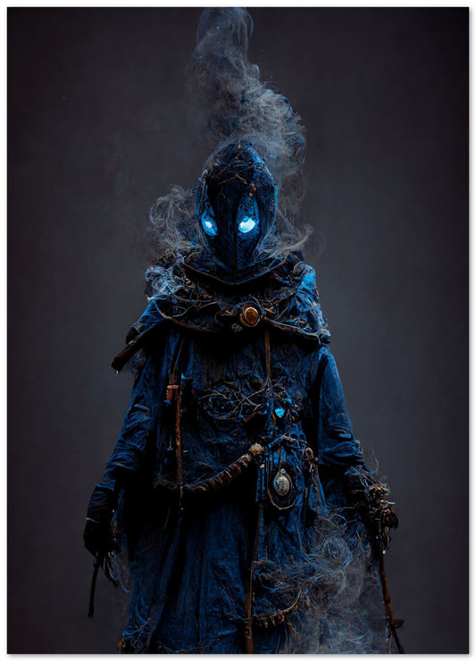 dobro character design dark arcanist blue lightning blue mist f1 - @AzlanXavier