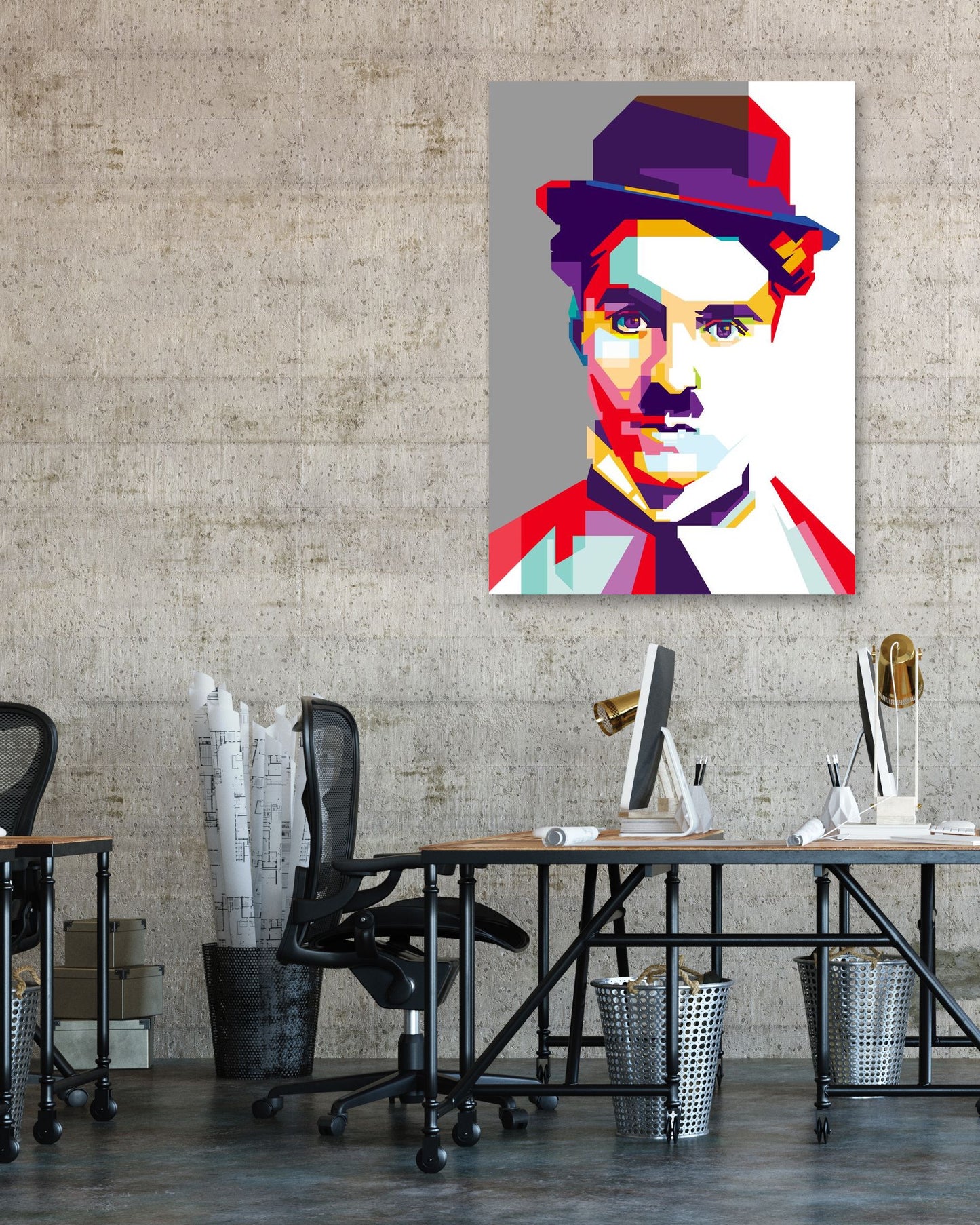 Charlie Chaplin Grey BG - @WPAPbyiant