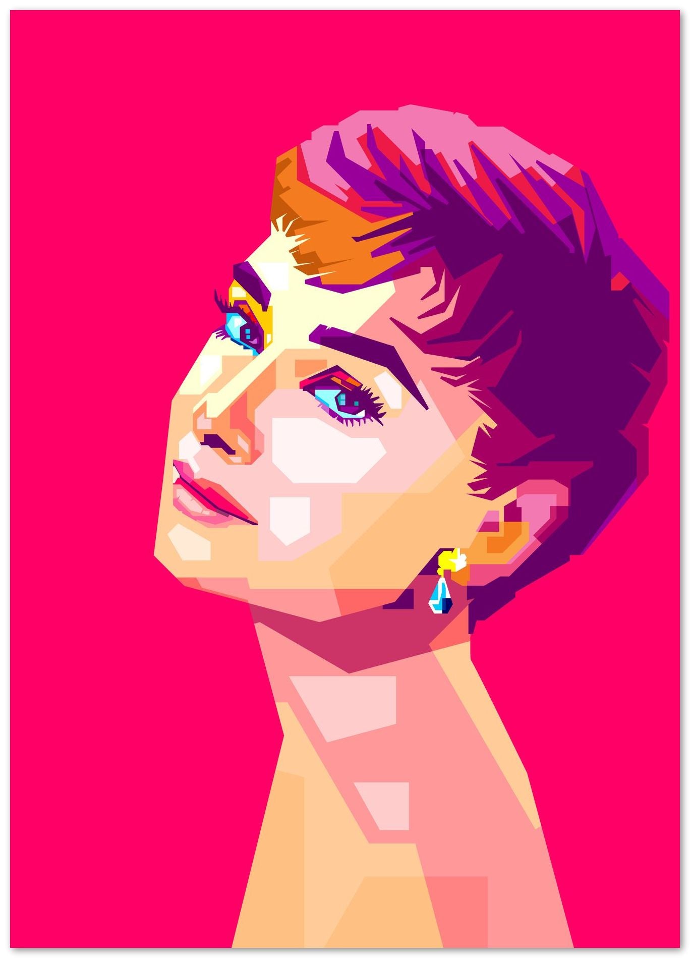 WPAP Audrey Hepburn Pink BG - @WPAPbyiant