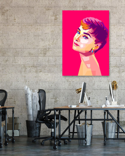 WPAP Audrey Hepburn Pink BG - @WPAPbyiant