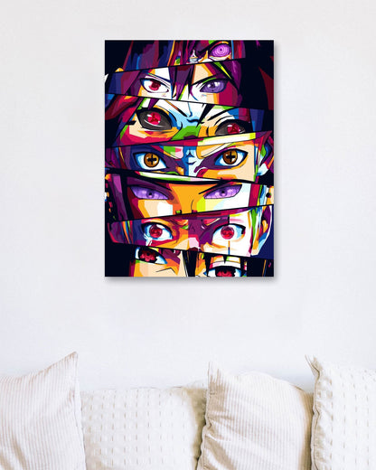 Naruto Eyes Pop art - @MKSTUDIO