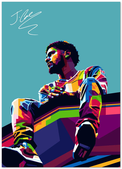 J Cole Pop art - @MKSTUDIO