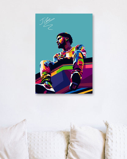 J Cole Pop art - @MKSTUDIO