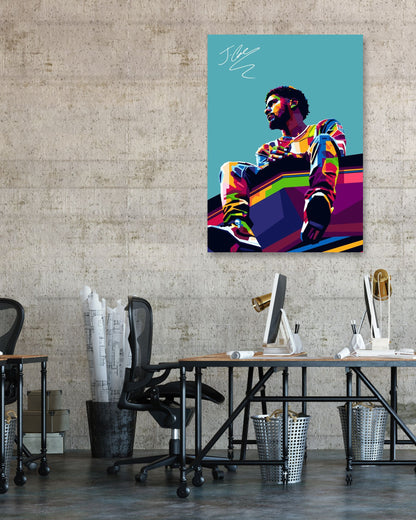 J Cole Pop art - @MKSTUDIO