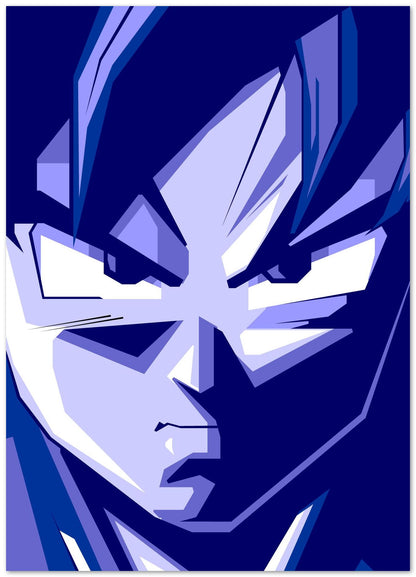 Son Goku Monochrome Navy Color - @WPAPbyiant