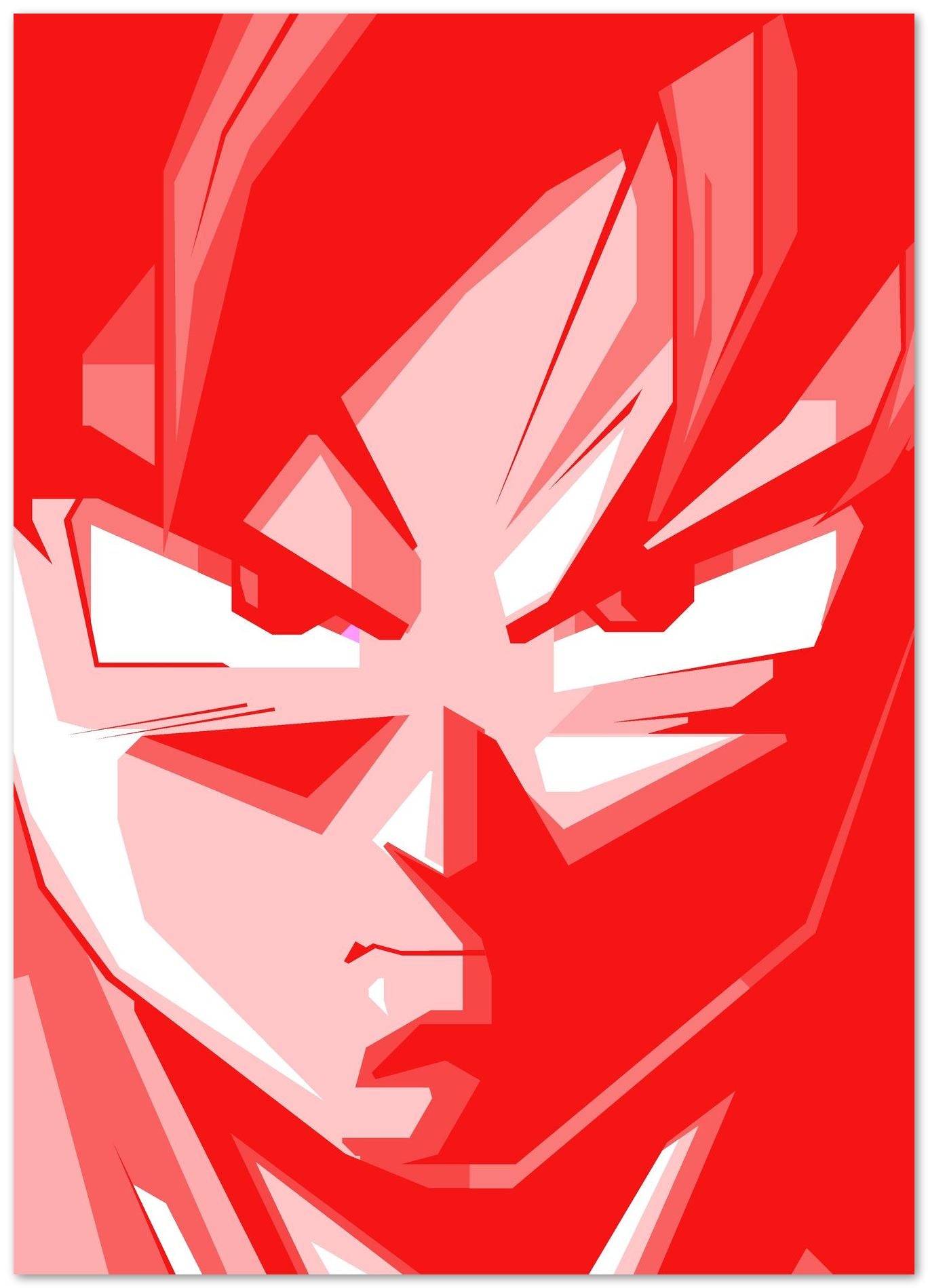 Son Goku in Monochrome Red - @WPAPbyiant