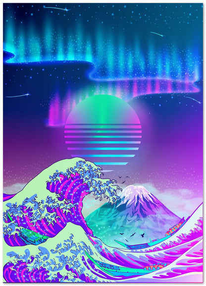 GREAT WAVE KANAGAWA FANTASY AURORA - @IlhamQrov