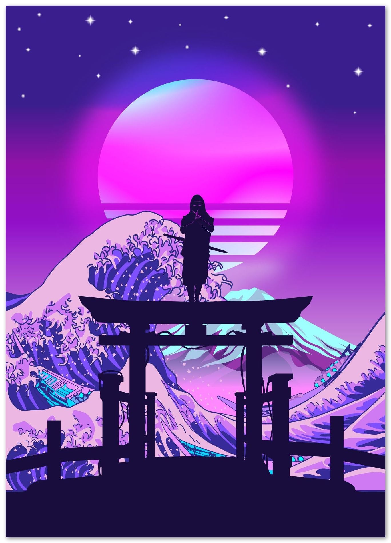 GREAT WAVE KANAGAWA FANTASY NINJA  - @IlhamQrov