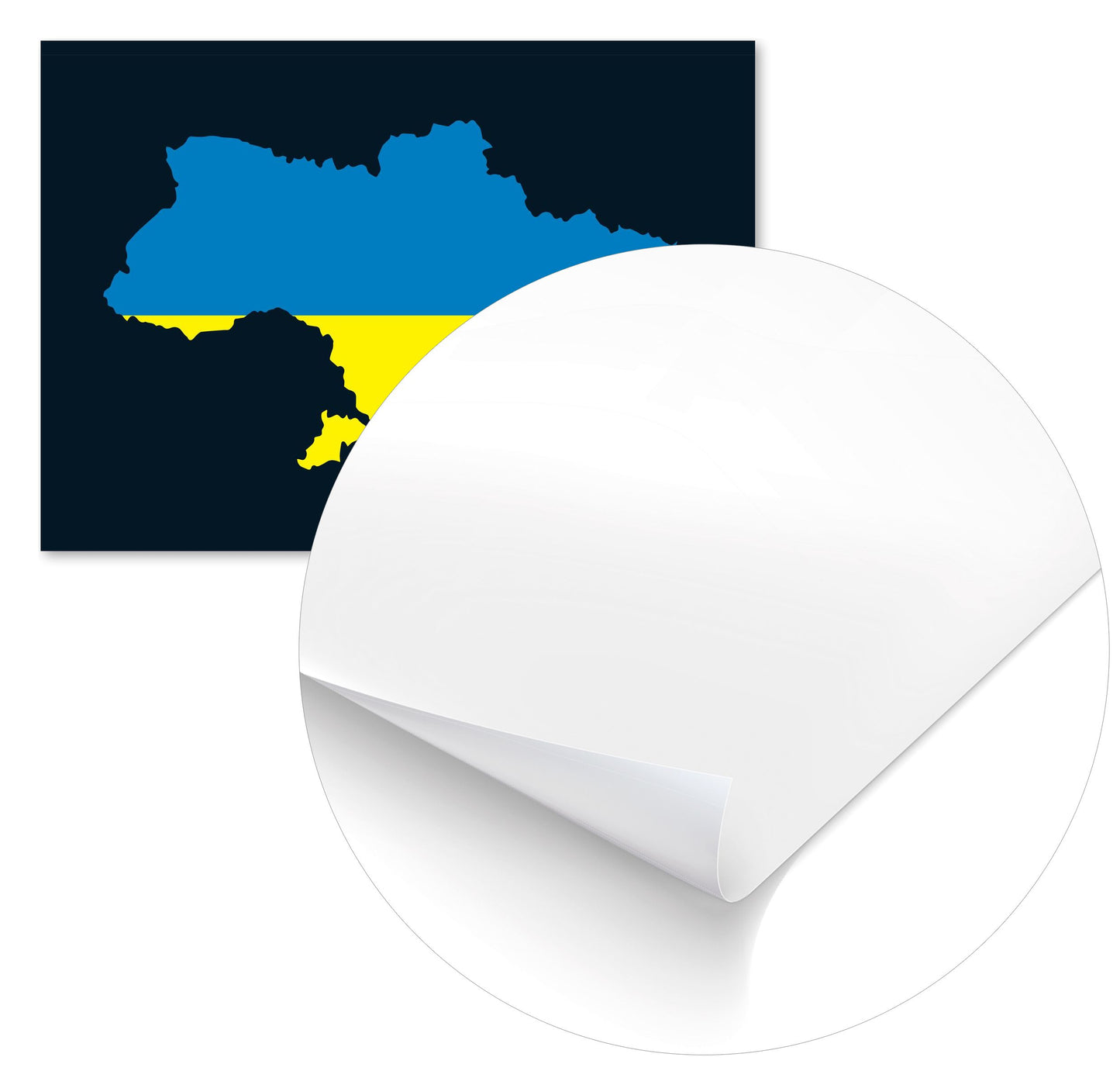 Map Area: Ukraine with Flag - @HidayahCreative