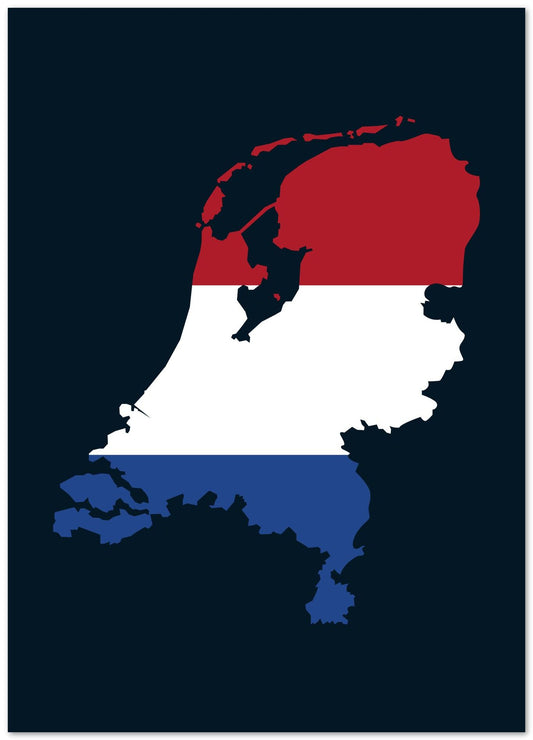 Map Area: Netherlands with Flag - @HidayahCreative