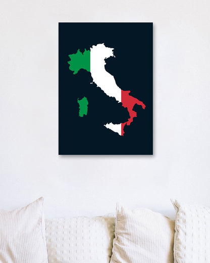 Map Area: Italy with Flag - @HidayahCreative