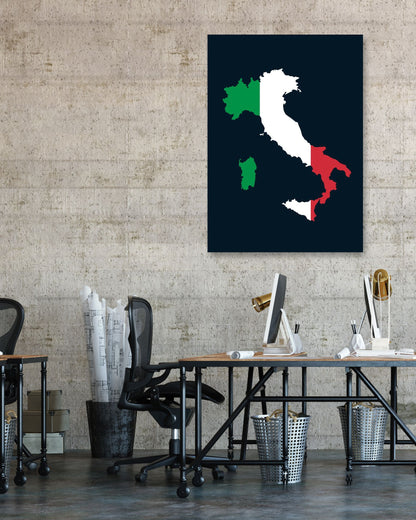 Map Area: Italy with Flag - @HidayahCreative