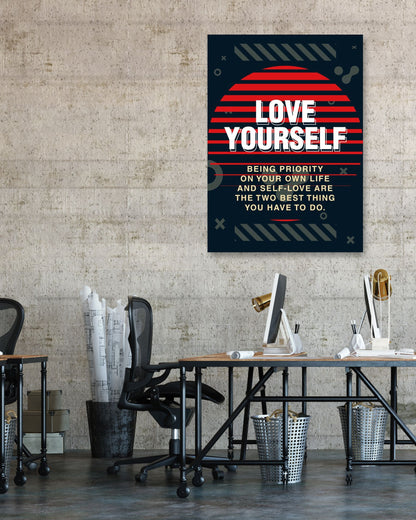 Quotes: Love Yourself - @HidayahCreative