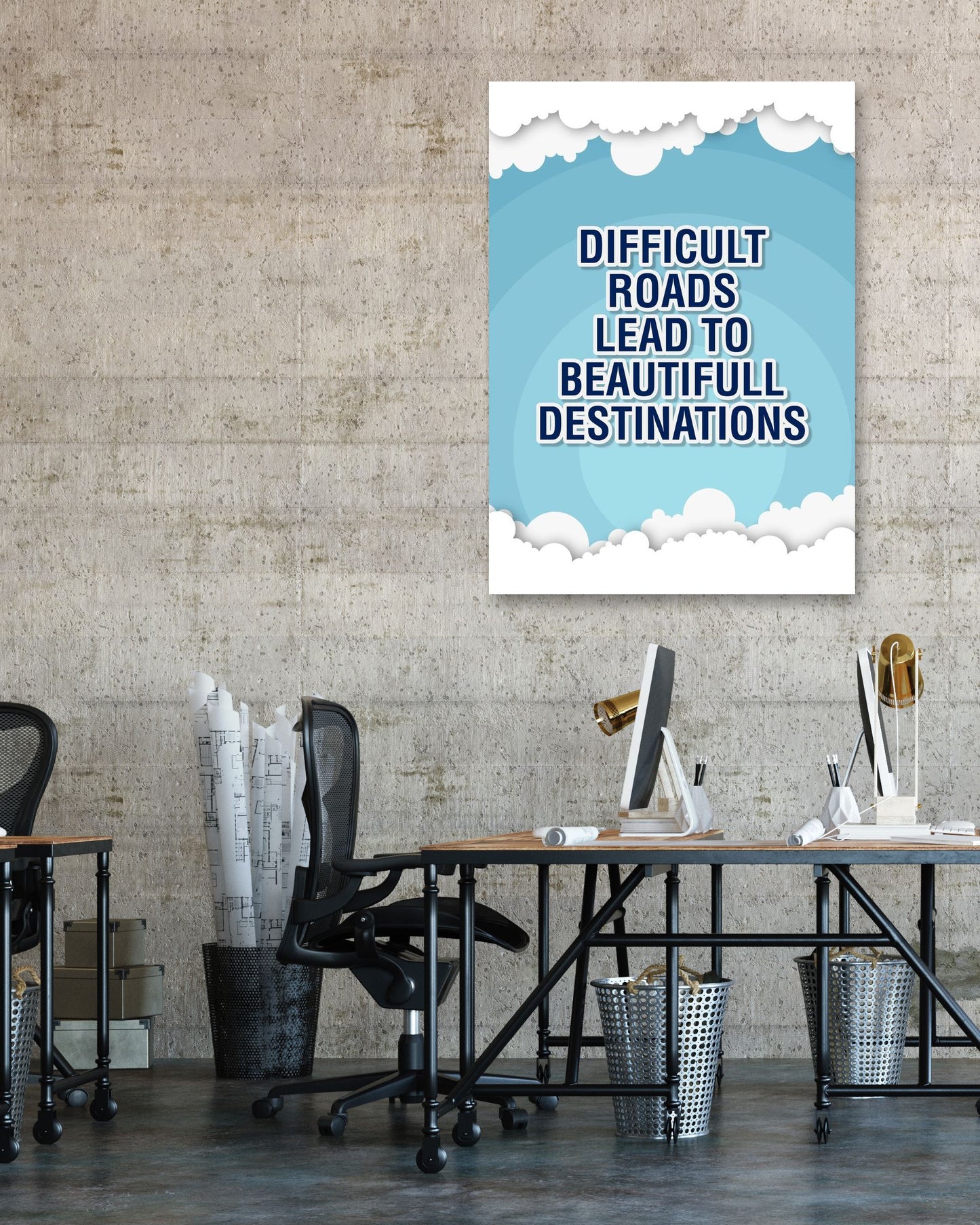 Quotes: Difficult Roads - @HidayahCreative