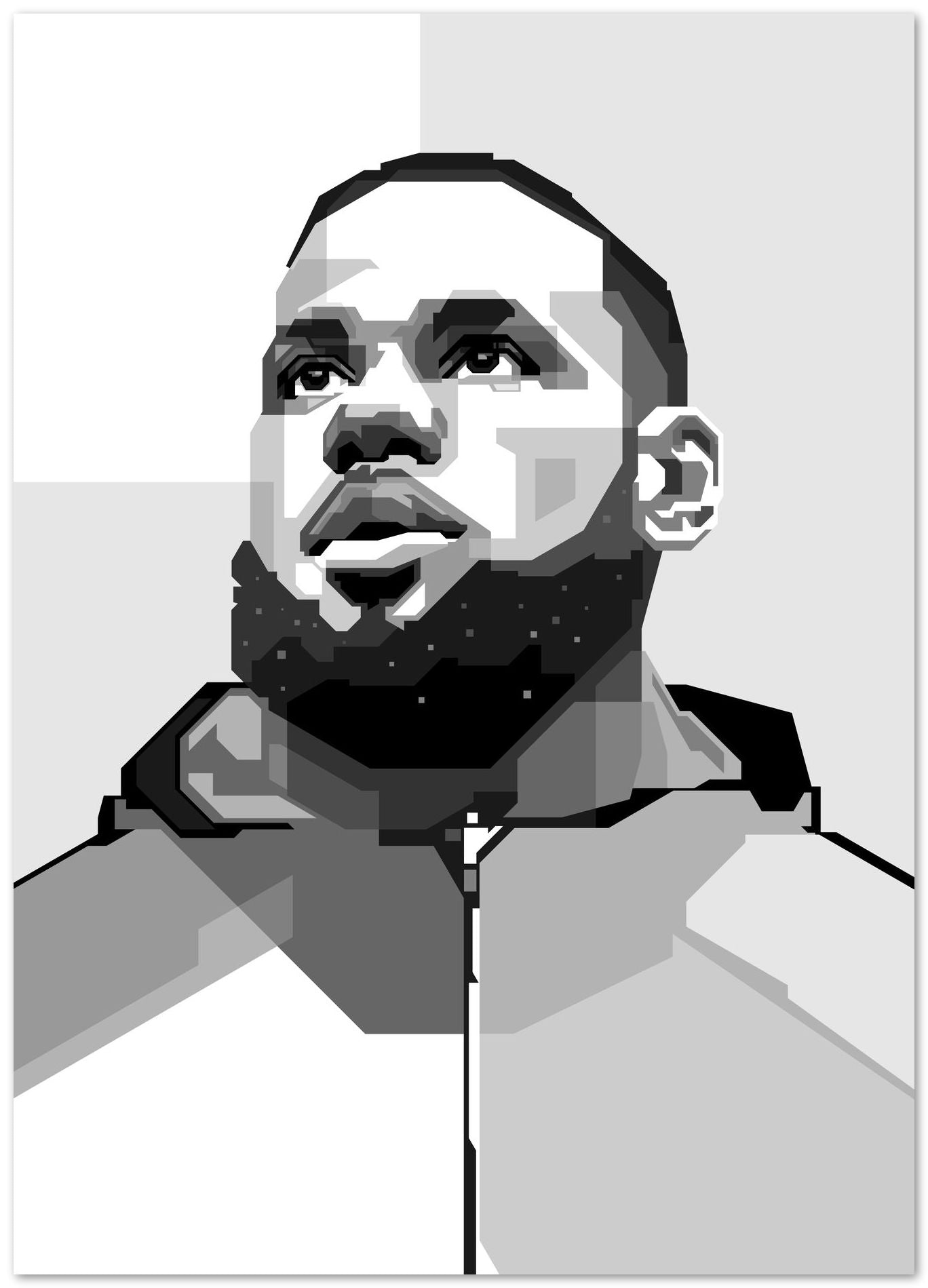 Art LeBron James in Grey - @WPAPbyiant